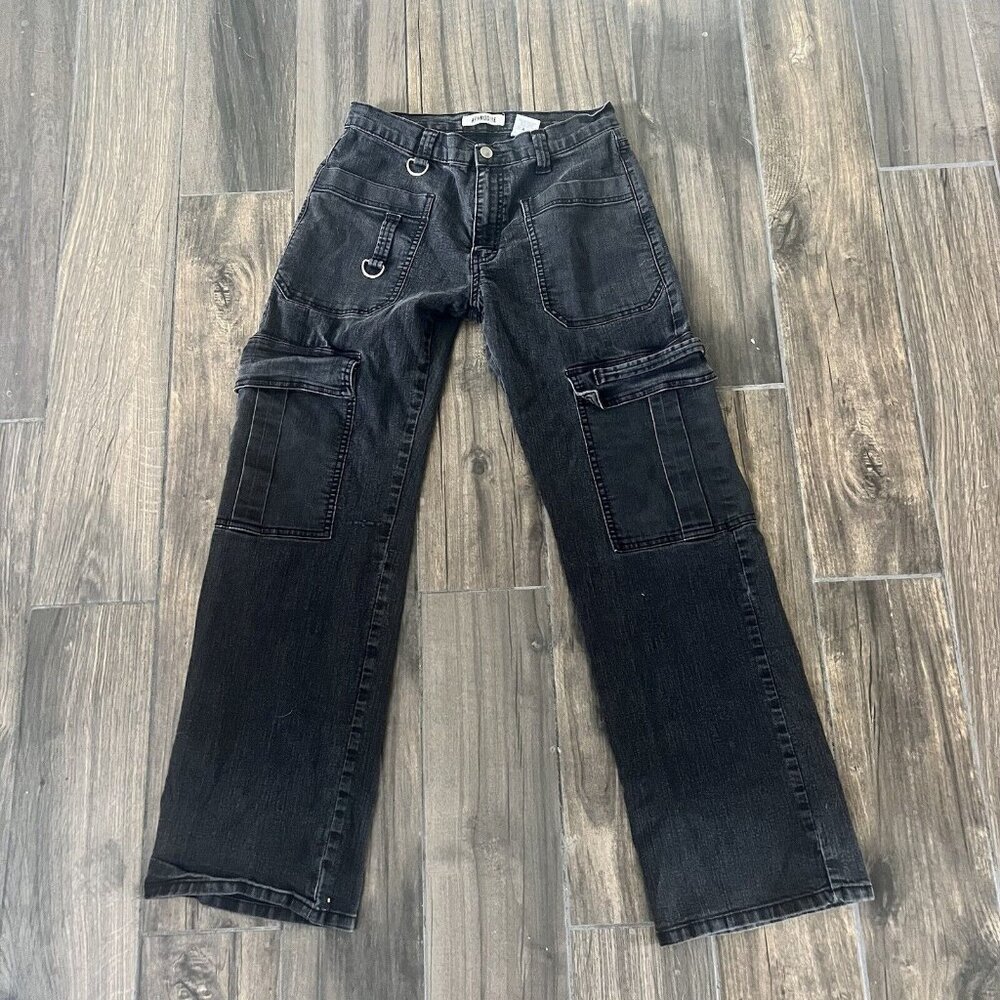 aphrodite black cargo jeans hot topic 32Wx32L (201)
